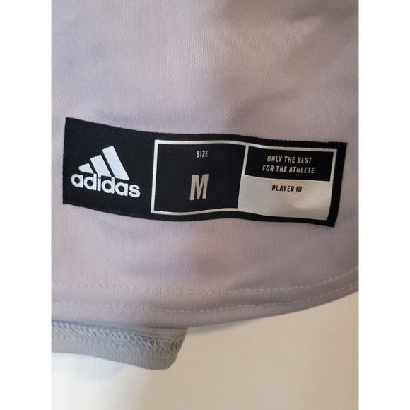 Adidas Practice Baseball Jersey Size Medium Gray Short Sleeve Button Up‎ - Picture 6 of 6